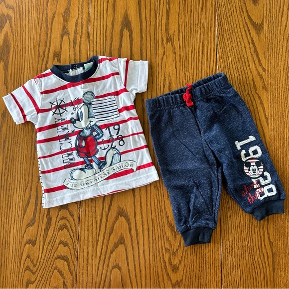 NWOT Disney Baby 2 Piece Mickey Mouse Sailor Set, 3-6 months size - Picture 1 of 15